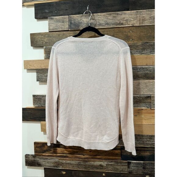 Estheme V-neck cashmere light pink sweater size Small - Picture 2 of 7
